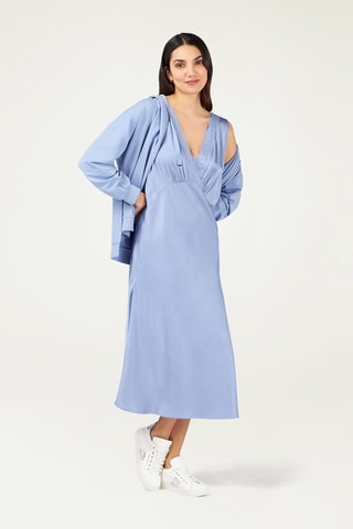 Robe midi - Bleu