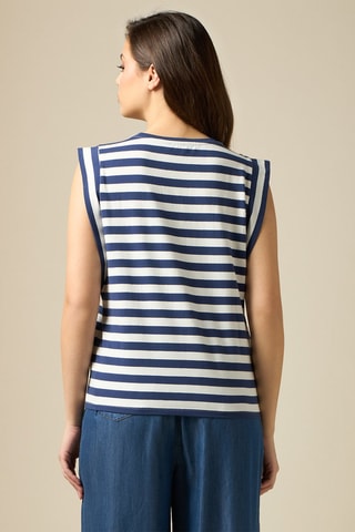 Top - Blanc et bleu