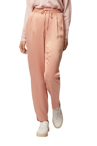 Pantalon casual taille haute - Rose
