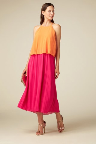 Robe plissée - Orange