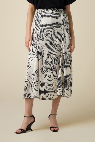 Jupe midi - Blanc