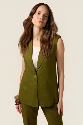 Gilet sans manches en lin - Vert