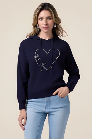 Sweat à capuche - Bleu