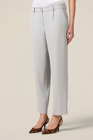 Pantalon taille haute - Gris
