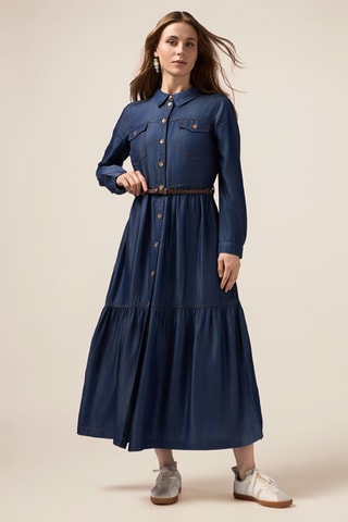 Robe chemise - Bleu