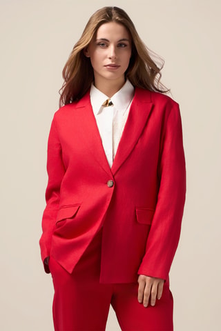 Veste en lin - Rouge