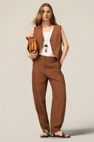Pantalon palazzo - Beige