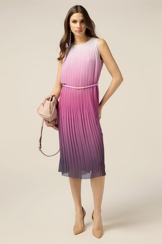 Robe plissée dip and dye - Violet