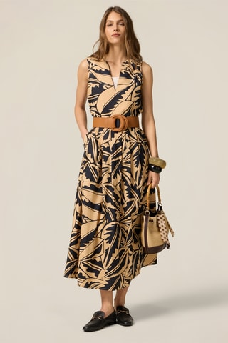 Robe midi - Beige