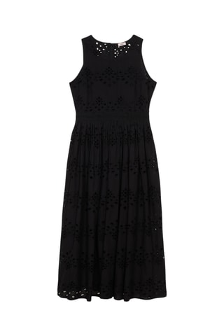 Robe patineuse en broderie anglaise - Noir