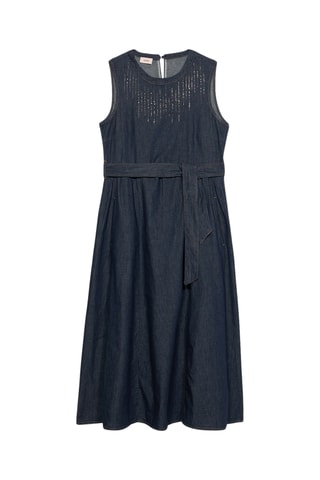 Robe longue en jean - Bleu