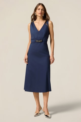 Robe midi - Bleu