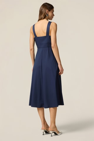 Robe midi - Bleu