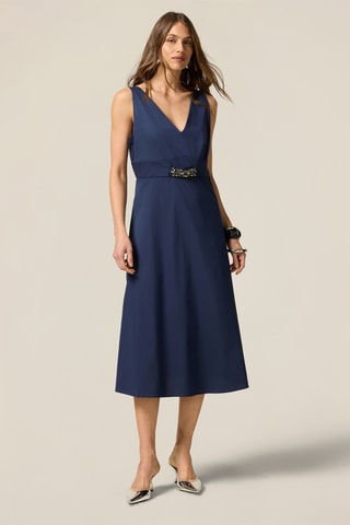Robe midi - Bleu