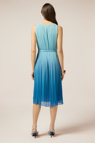 Robe plissée dip and dye - Bleu