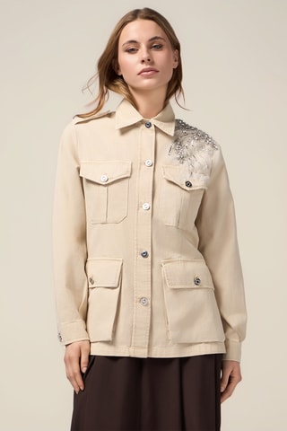 Veste en jean - Beige