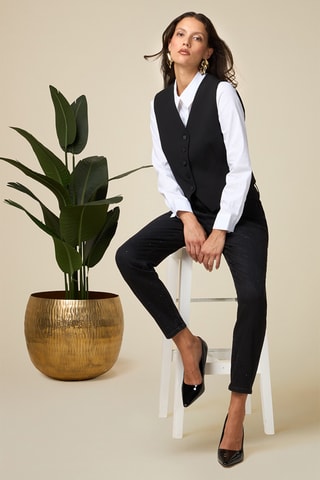 Jean skinny taille haute - Noir