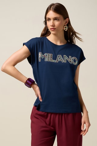 T-shirt regular - Bleu