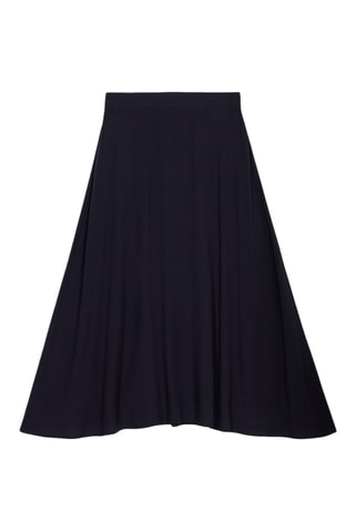 Jupe midi taille haute - Bleu