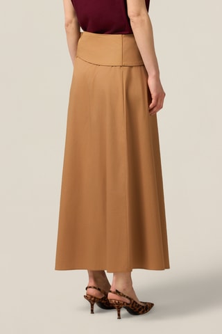 Jupe midi - Beige