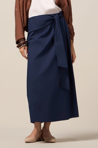 Jupe midi - Bleu