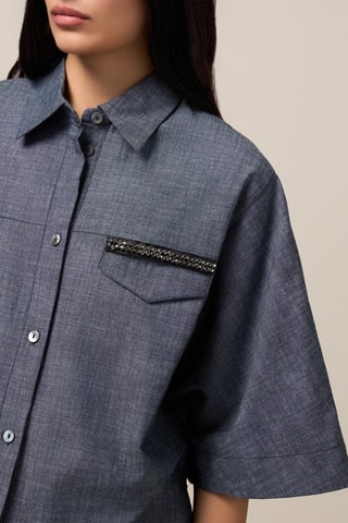 Chemise oversize - Bleu