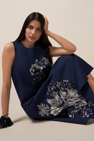 Robe trapèze - Bleu