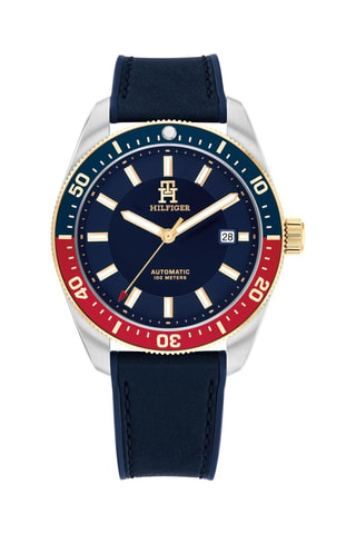 Polyester Horloge - Blauw en rood
