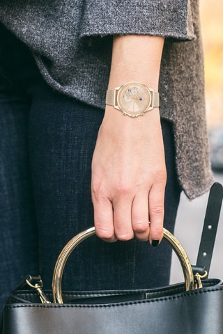 Stalen Quartz Horloge - Goudkleurig