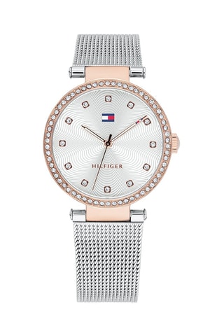 Stalen Quartz Horloge - Zilverkleurig en Roségoudkleurig
