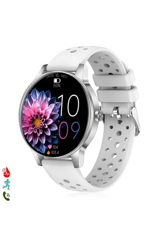 Smartwatch intelligente QS80 - Bianco e argentato