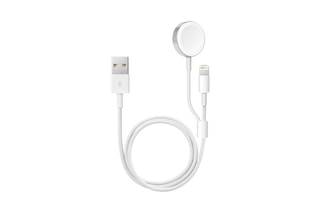 Caricabatteria Lightning e base di ricarica Apple Watch - Bianco