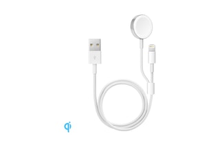 Caricabatteria Lightning e base di ricarica Apple Watch - Bianco