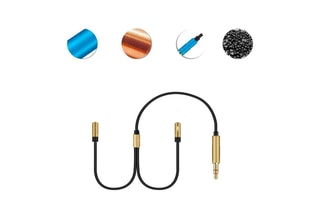 Convertitore splitter audio minijack 2 femmina/maschio 30 cm