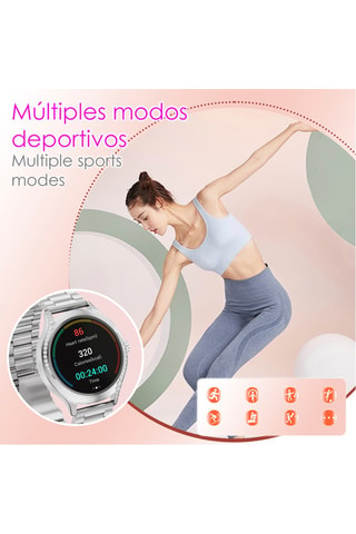 Smartwatch intelligente T214 - Rosa e dorato rosa