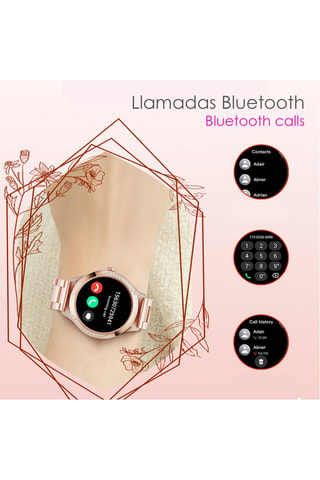 Smartwatch intelligente T214 - Rosa e dorato rosa
