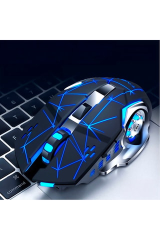 Mouse gaming wireless Plug and Play retroilluminato - Nero
