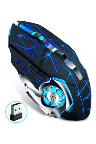 Mouse gaming wireless Plug and Play retroilluminato - Nero