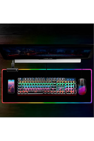 Tappetino mouse gaming XXL retroilluminato. - 80 x 30 cm
