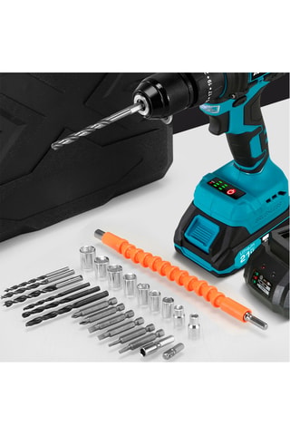 Trapano elettrico senza fili con accessori - 24 pezzi