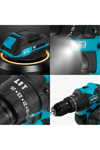 Trapano elettrico senza fili con accessori - 24 pezzi