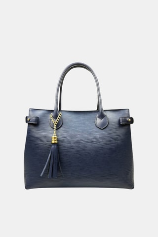 Leren Handtas - Blauw