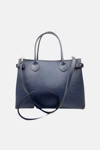 Leren Handtas - Blauw