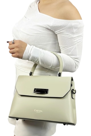Leren Handtas - Beige