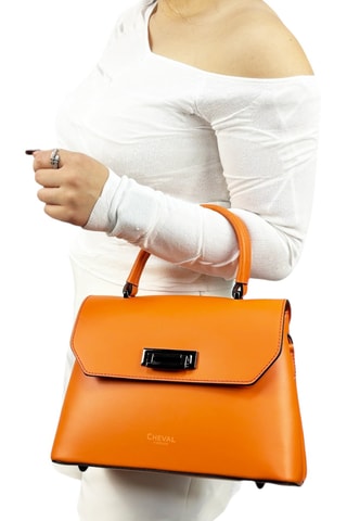 Leren Handtas - Oranje