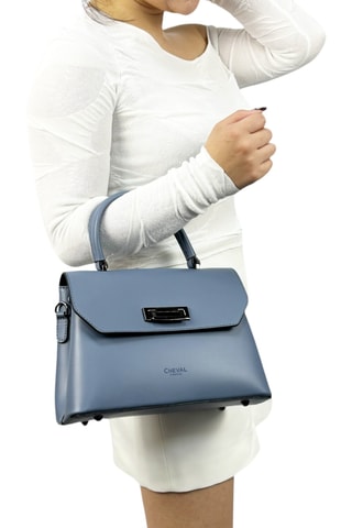 Leren Handtas - Blauw