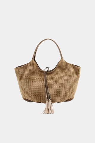 Leren Handtas - Beige