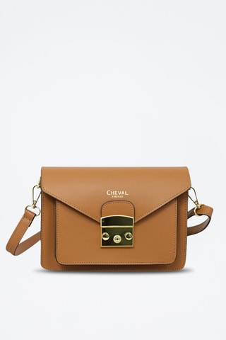 Leren Schoudertas Zaniah - Camel - Bruin