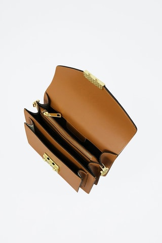 Leren Schoudertas Zaniah - Camel - Bruin