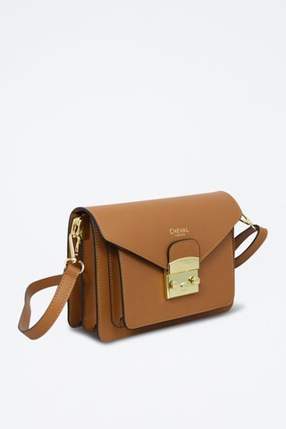 Leren Schoudertas Zaniah - Camel - Bruin
